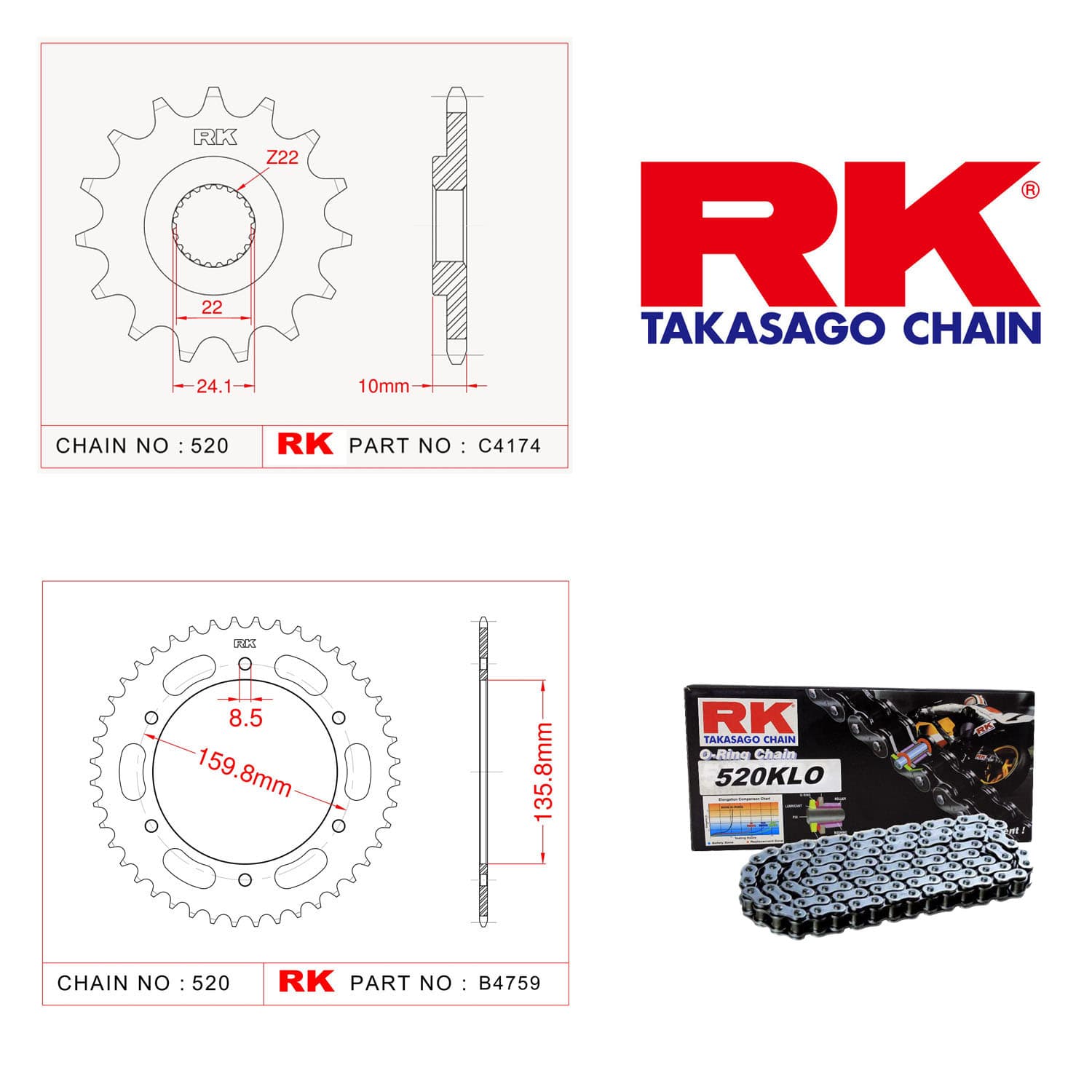 Bmw F 650 Rk Zincir Dişli Set 520 KLO O-Ring 16/47T