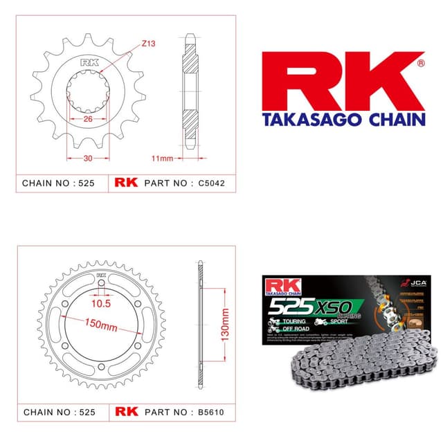 Yamaha FZ8 NA ABS Rk X-ring Zincir Dişli Set 525 XSO-16/47T