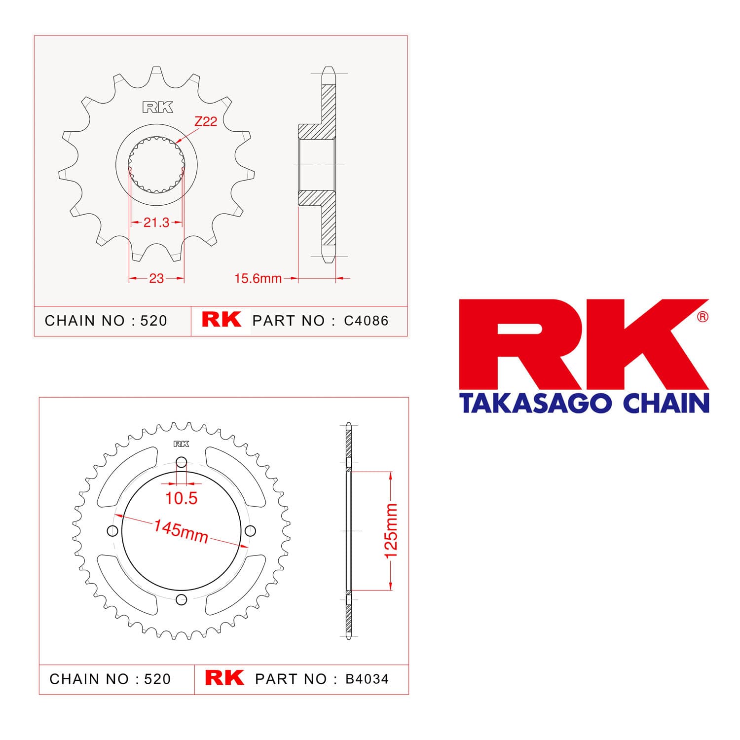 Yamaha XTZ 660 TENERE Rk Zincir Dişli Set 520 KLO O-Ring 15/46T - görsel 3
