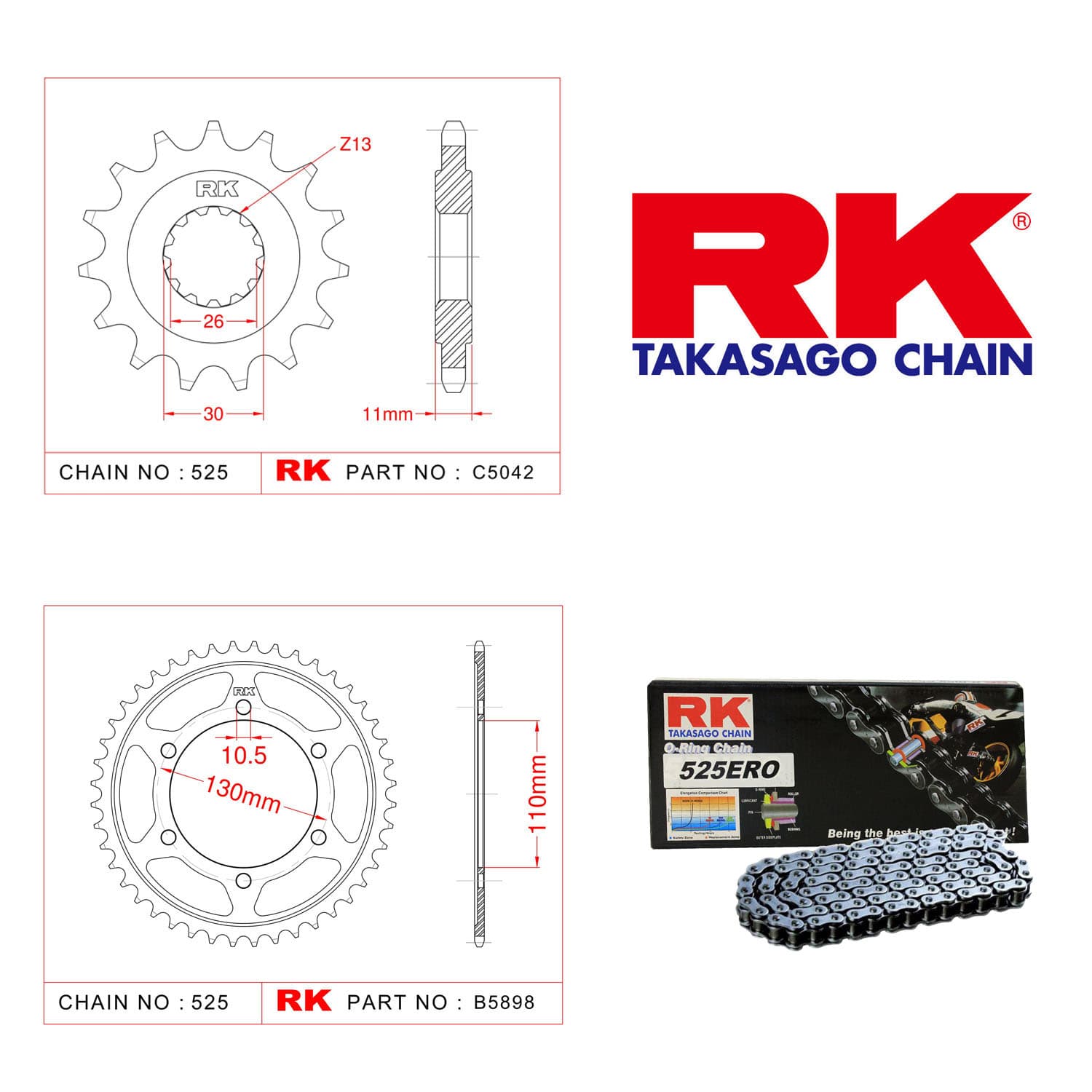 Yamaha XSR 900 Rk Zincir Dişli Set 525 ERO O-Ring 16/45T