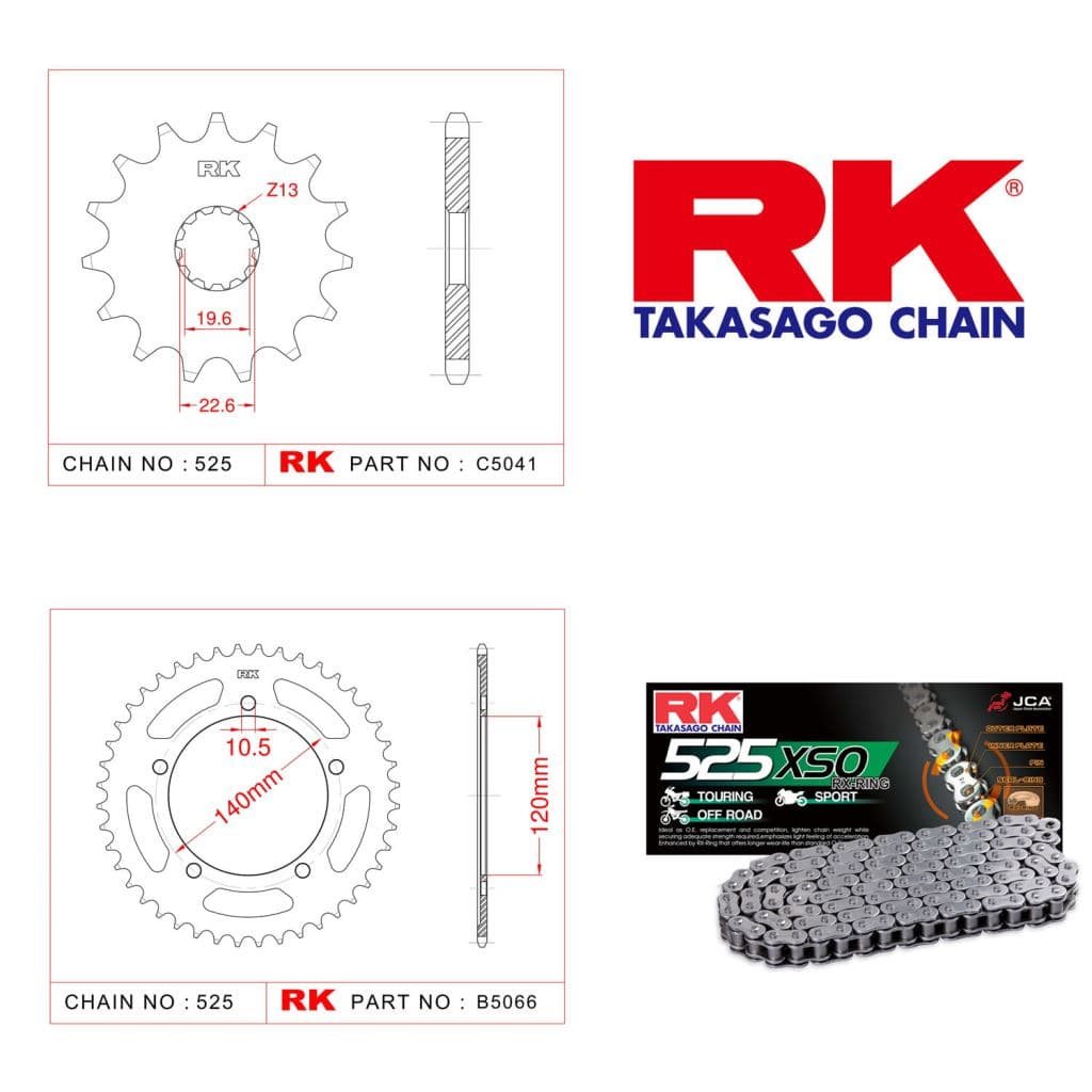 Suzuki DL 650 V-STROM ABS Rk X-ring Zincir Dişli Set 525 XSO-15/47T
