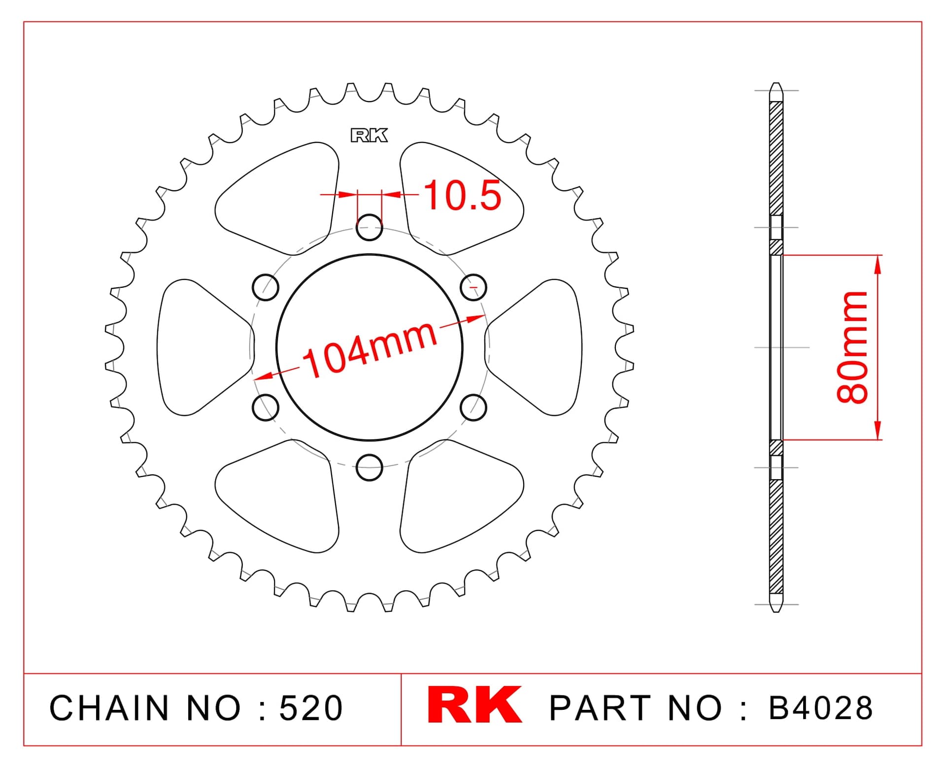 Kawasaki Z 800 RK Çelik Arka Dişli B4028-45