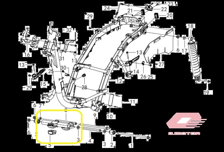 Qj Vps 125 Ltm 125 Motor Askı Braketi