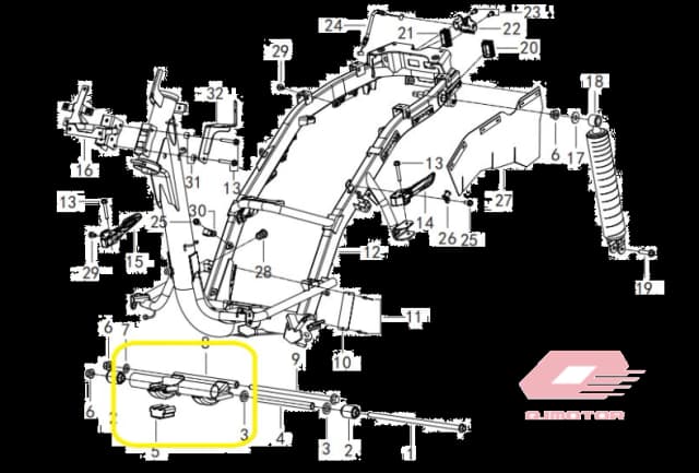 Qj Vps 125 Ltm 125 Motor Askı Braketi