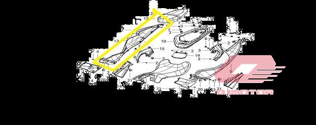 Qj SRK400RR Arka Grenaj Sağ Siyah Kırmızı