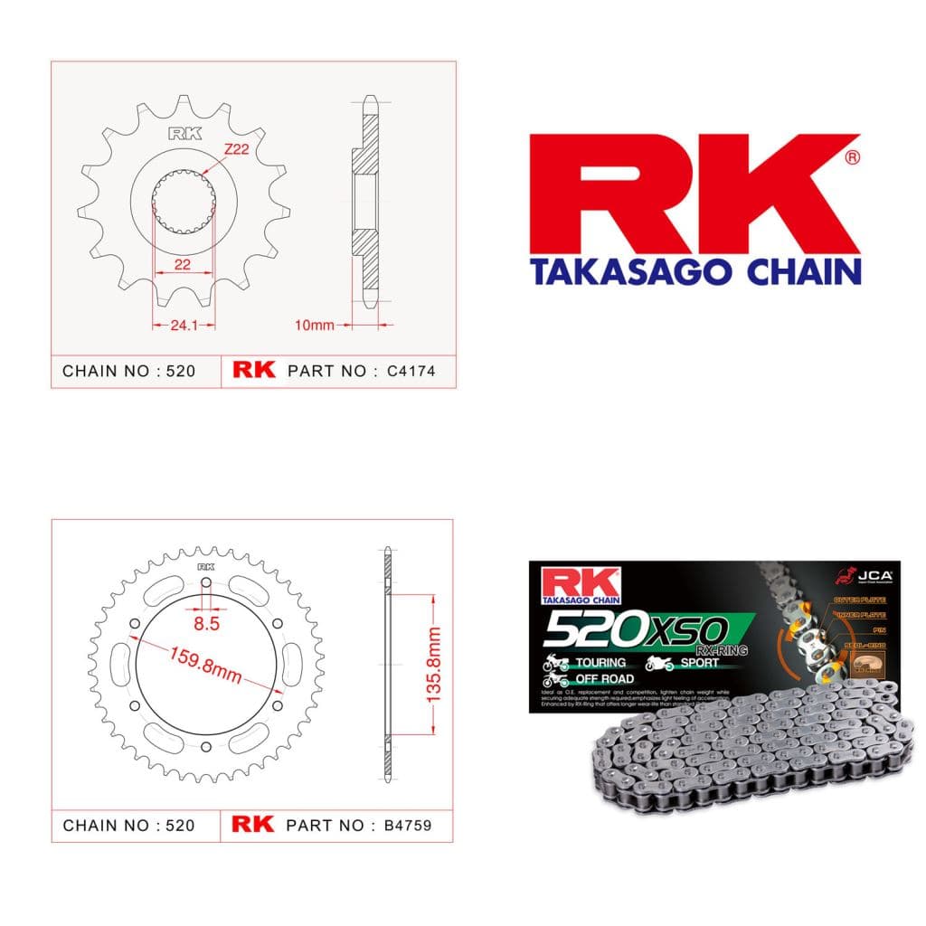 Bmw F 650 GS DAKAR Rk X-ring Zincir Dişli Set 520  112L XSO-16/47T