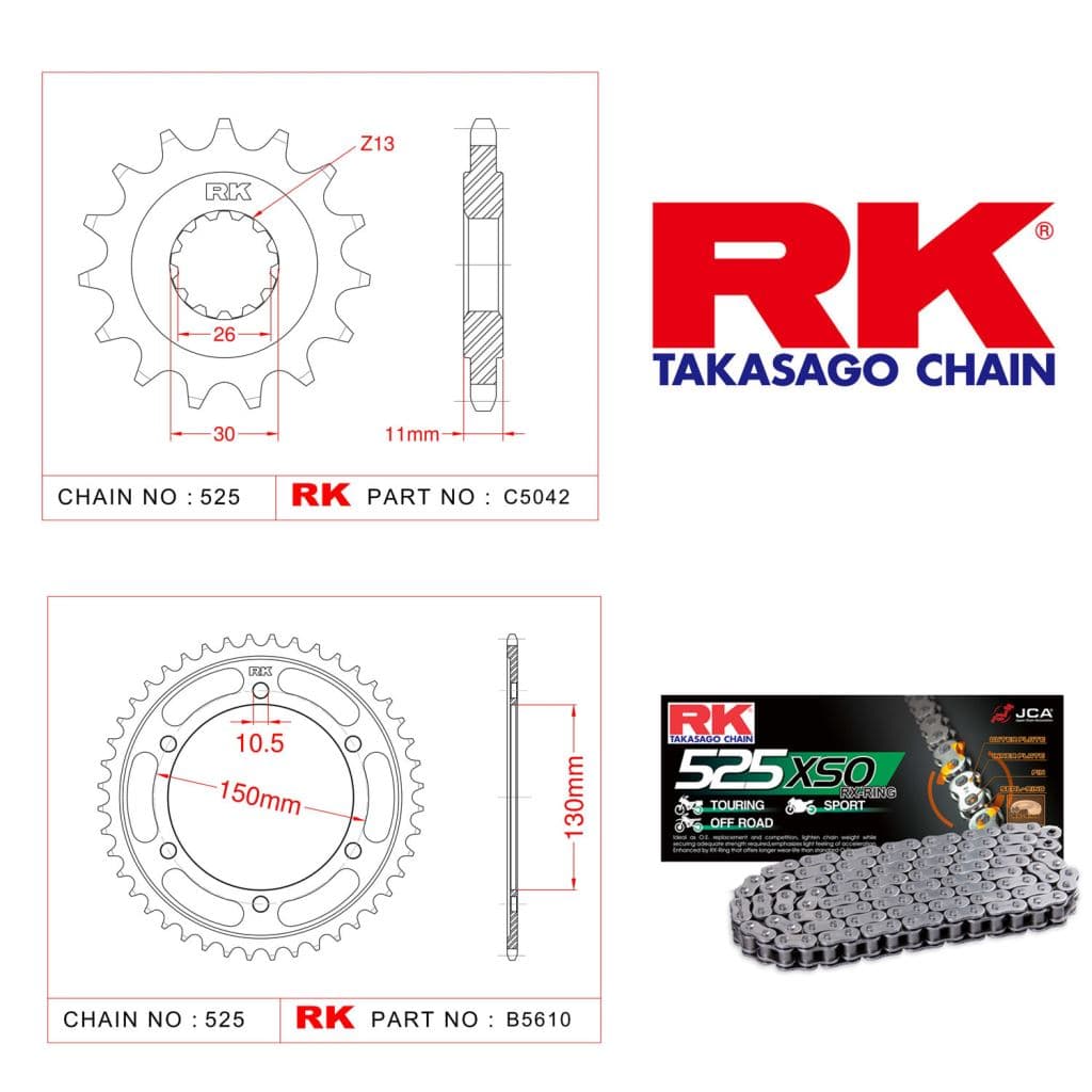 Yamaha TDM 900 Rk X-ring Zincir Dişli Set 525 XSO-16/42T