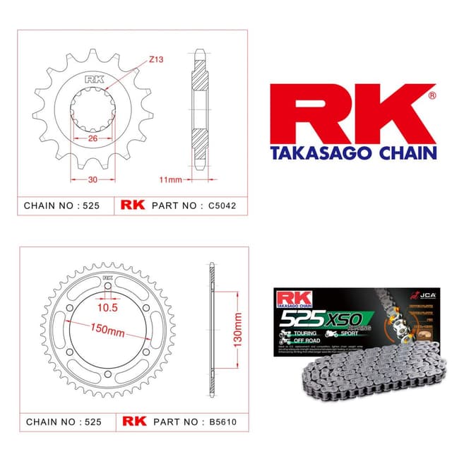 Yamaha TDM 900 Rk X-ring Zincir Dişli Set 525 XSO-16/42T