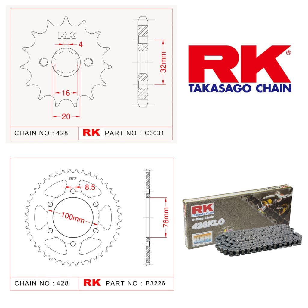 Yamaha YZF-R 125 Rk O-Ring Zincir 428 Klo 130L - görsel 4