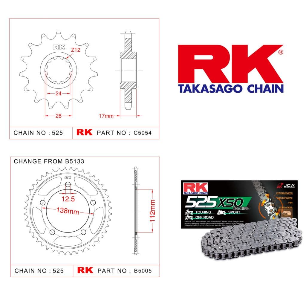Honda CBF 600 Rk X-ring Zincir Dişli Set 525 XSO-15/43T