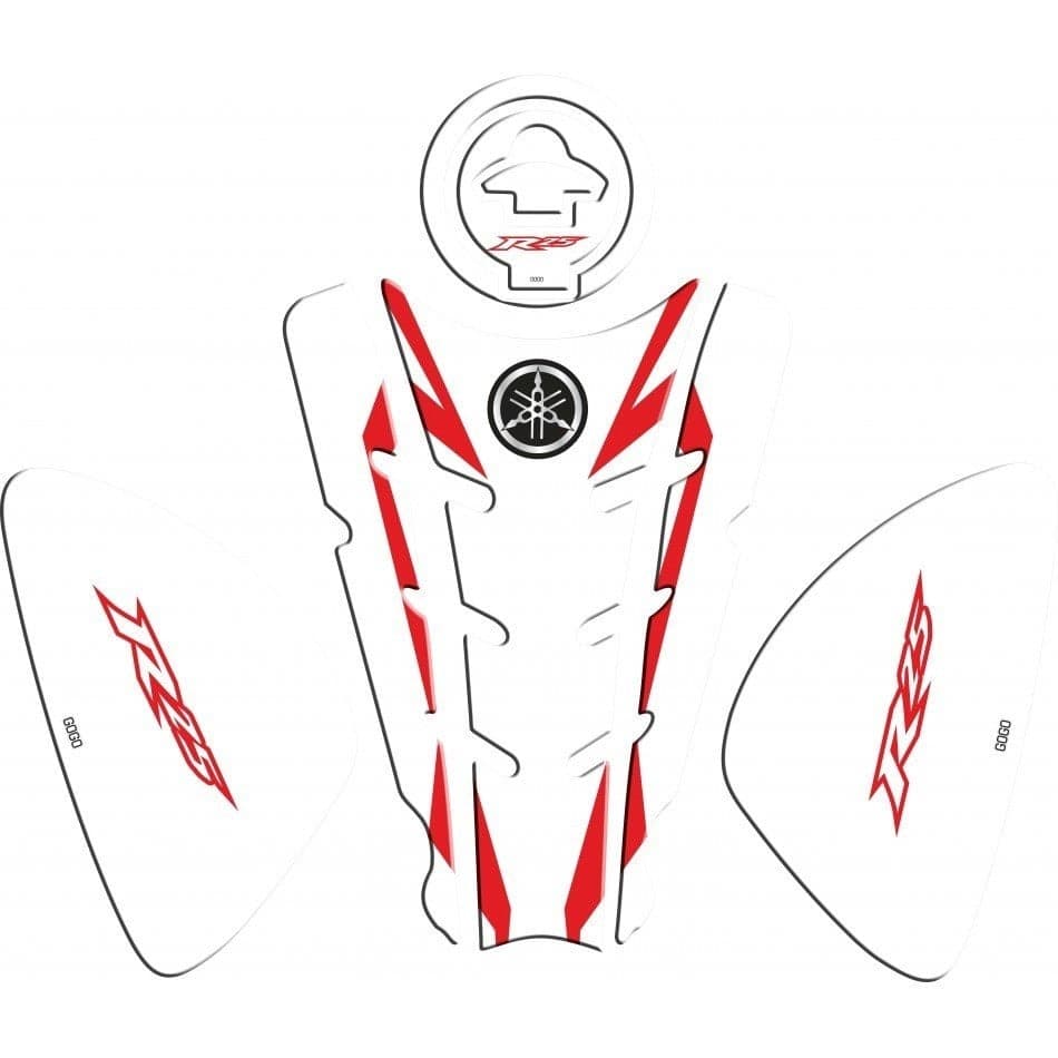 Yamaha YZF R25 Tank Pad Kırmızı-Beyaz (Özel Kesim)