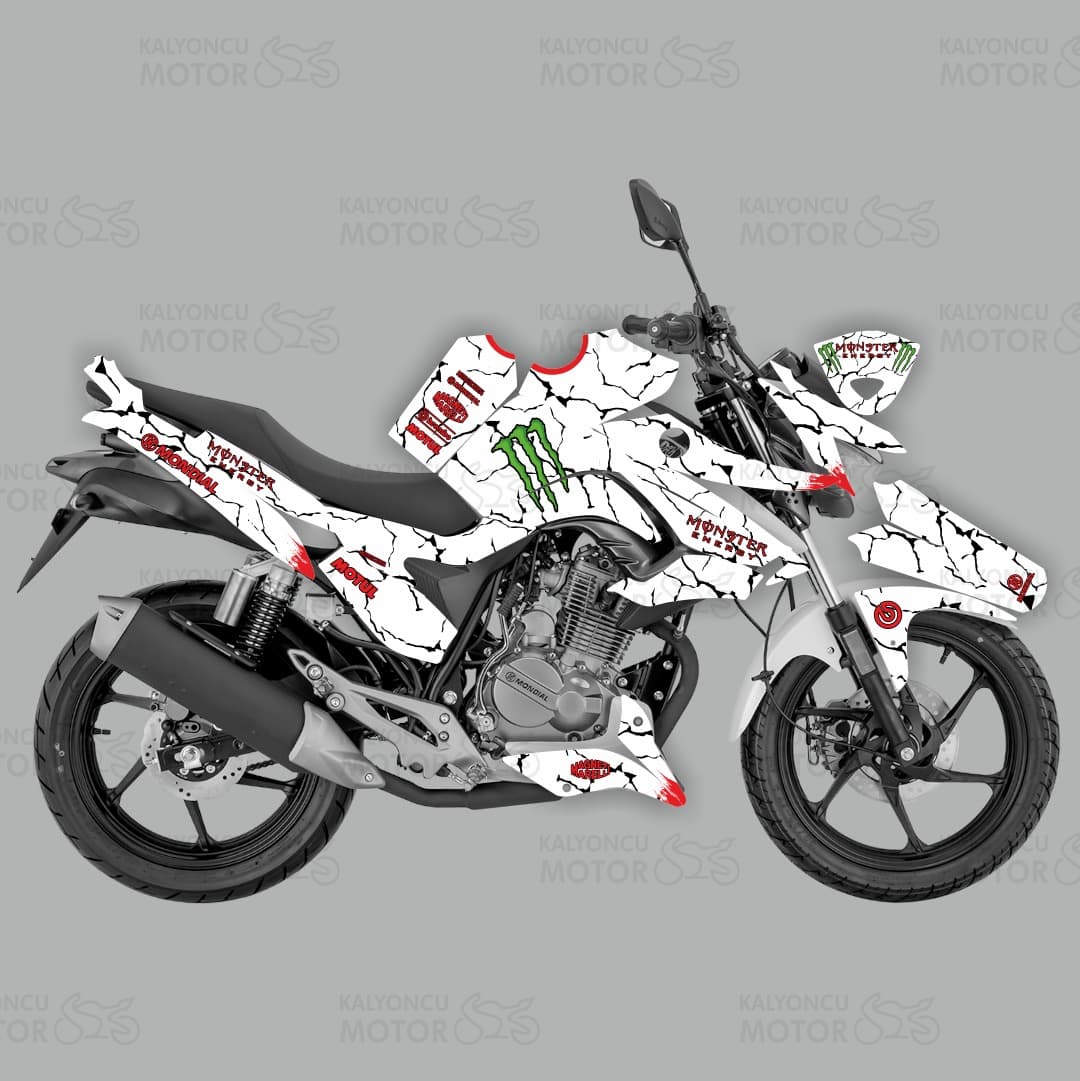 Mondial Drift 125 L No:1 Design Beyaz Sticker Kaplama