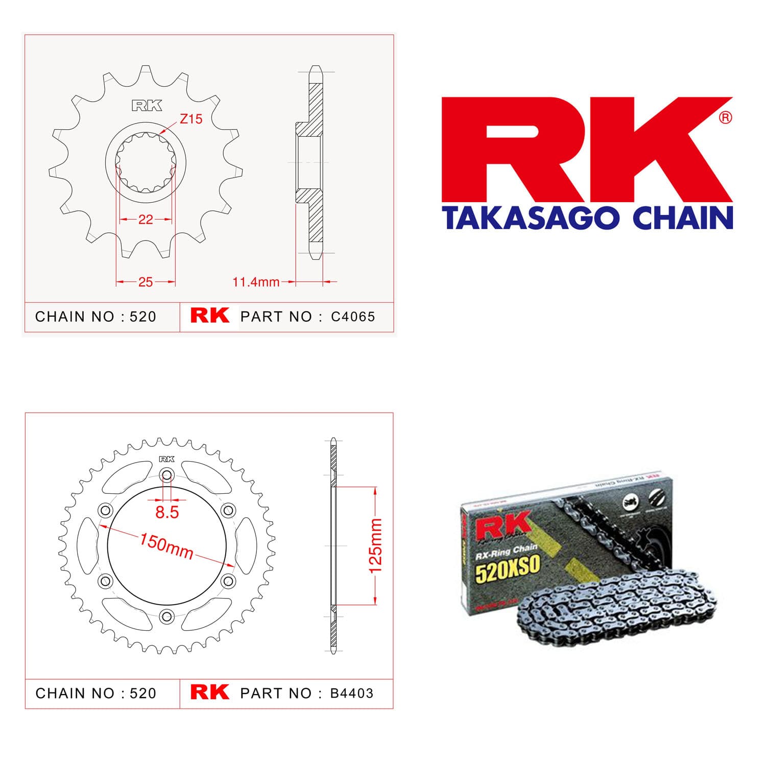 Ktm ADVENTURE 640 Rk X-ring Zincir Dişli Set 520 XSO 16/42T - görsel 3