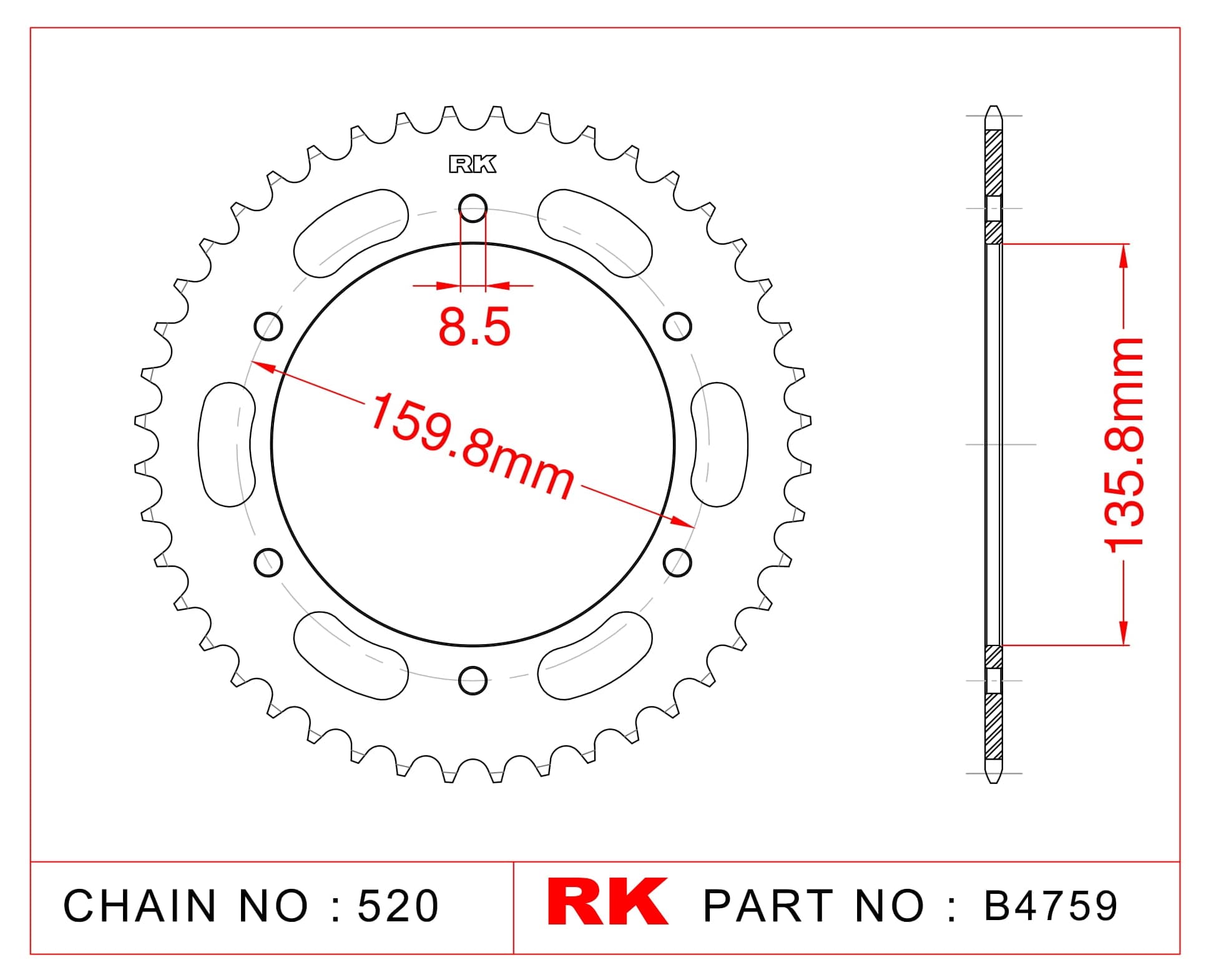 Bmw F 650 RK Çelik Arka Dişli B4759-47