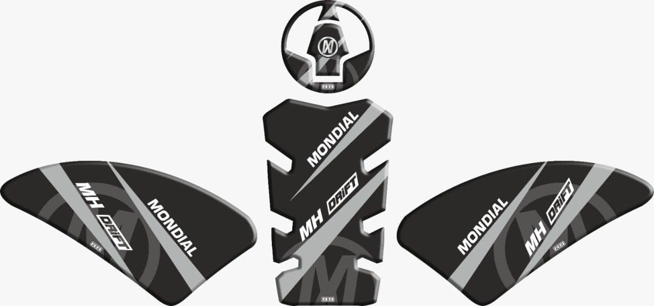 Mondial Drift 125 L Tank Pad Siyah Gri