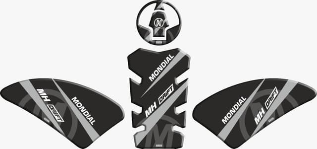 Mondial Drift 125 L Tank Pad Siyah Gri