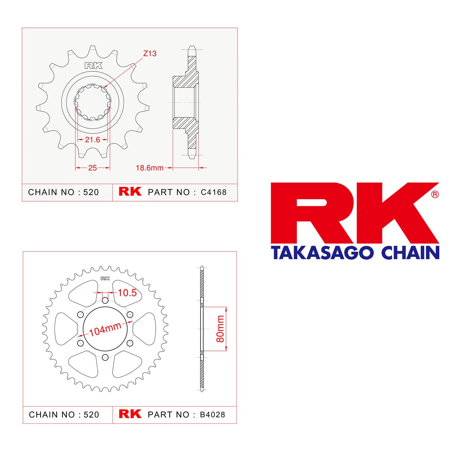 Kawasaki Z 800 Rk Ön Arka Dişli 520 - 15/45 T - görsel 2