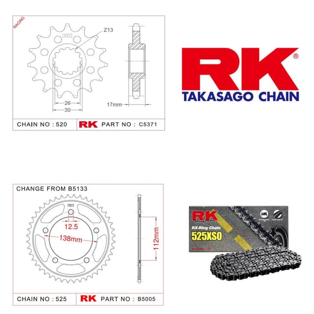 Honda CBF 600 S Rk Zincir Dişli Set 525 XSO X-Ring 16/42T