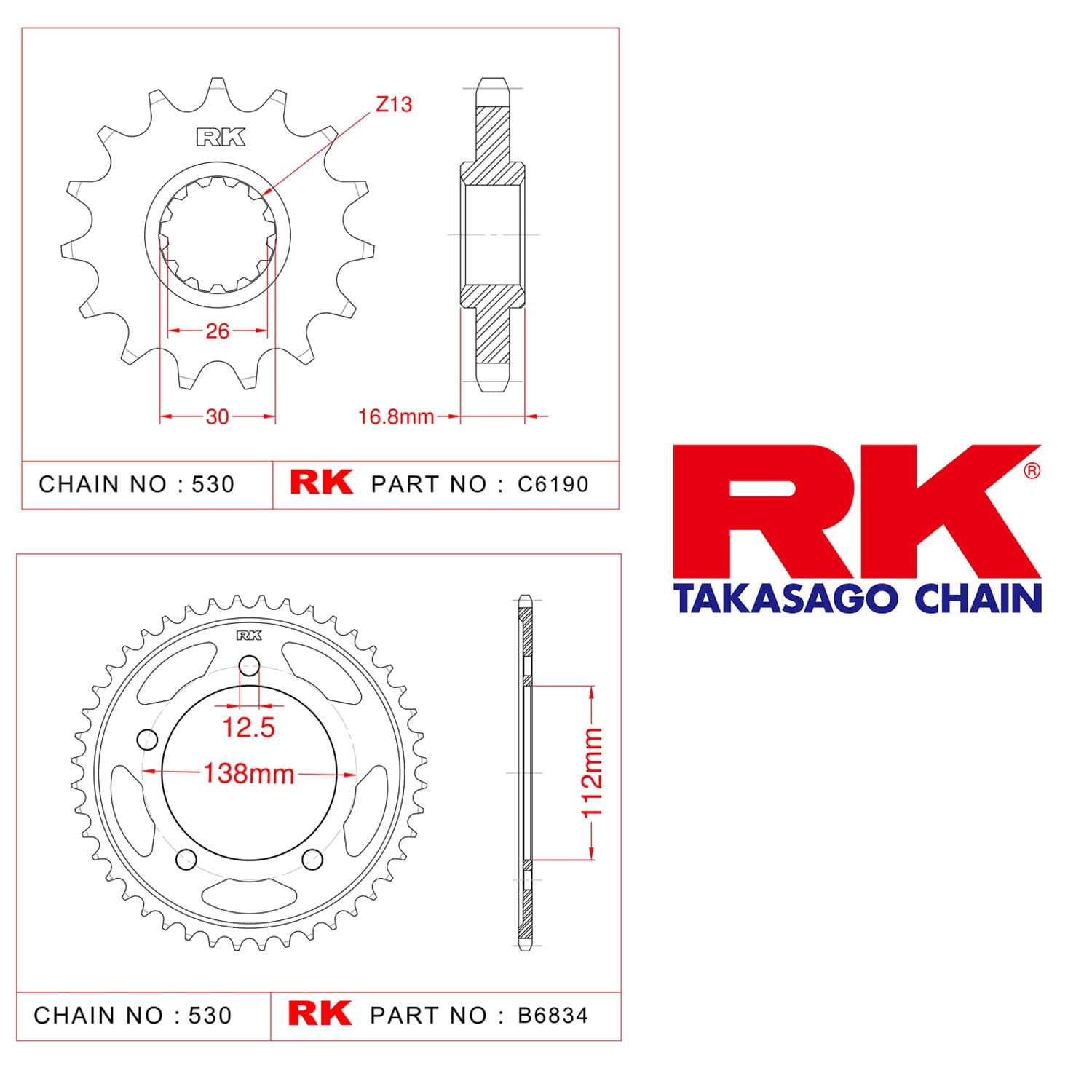 Honda CB 900 F HORNET RK Çelik Arka Dişli B6834-43 - görsel 4