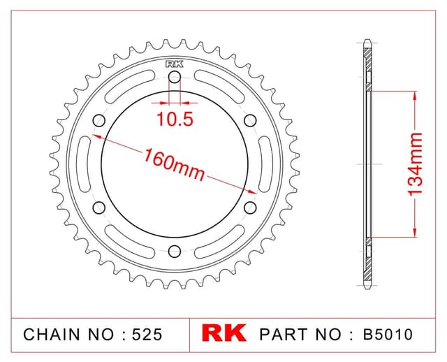 Honda CBR 1000 RR SP Rk Çelik Arka Dişli B5010-43