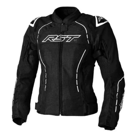 RST S1 Mesh Kadın Yazlık Motosiklet Ceketi Siyah Beyaz