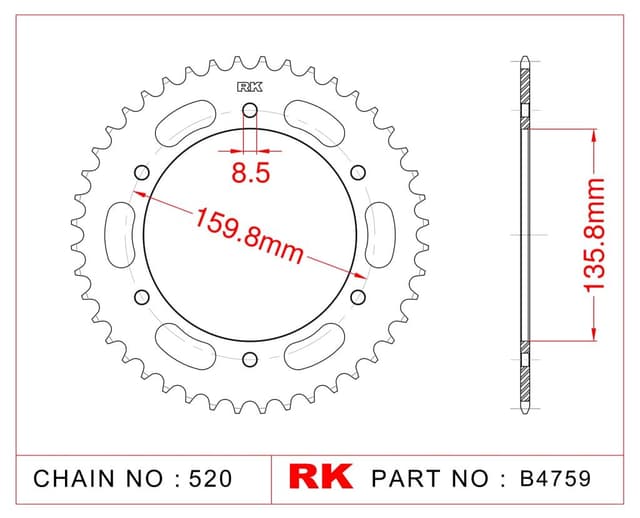 Bmw G 310 R Rk Çelik Arka Dişli B4759-40