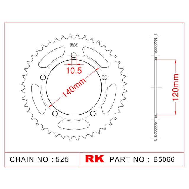 Kawasaki KLV 1000 RK Çelik Arka Dişli B5066-41