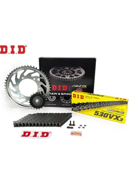 DID DID-Sunstar 2000-2001 Kawasaki Zzr 1100 Uyumlu Zincir Dişli Set Çelik Renk