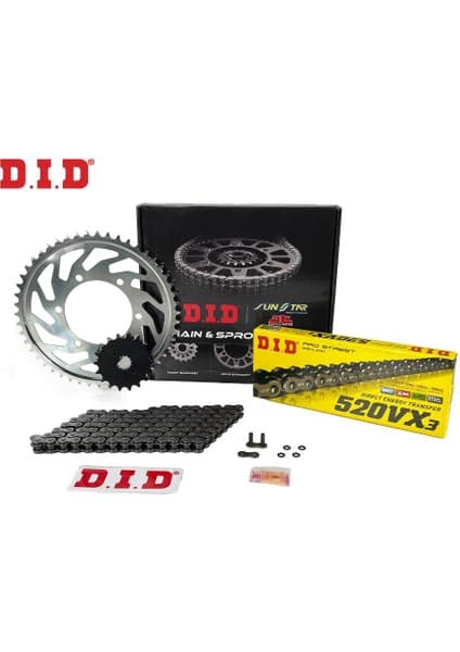 DID DID-Sunstar 2015-2023 Kawasaki Vulcan S Uyumlu Zincir Dişli Set Çelik Renk