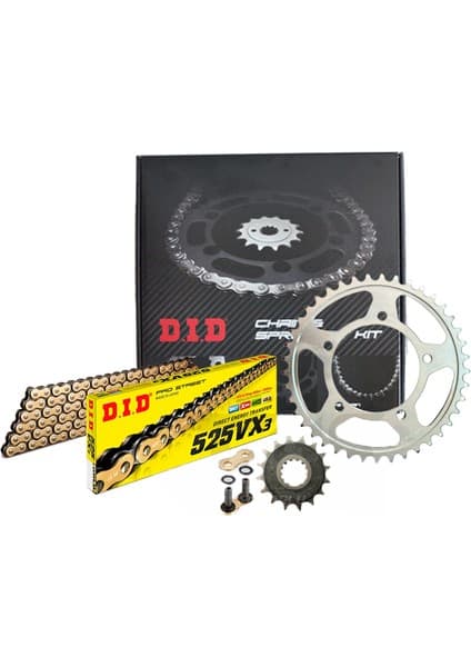 DID Dıd Kawasaki ZX-10RR Zincir Dişli Seti (2017-2020) X-Ringli Zincir (Gold Renk)