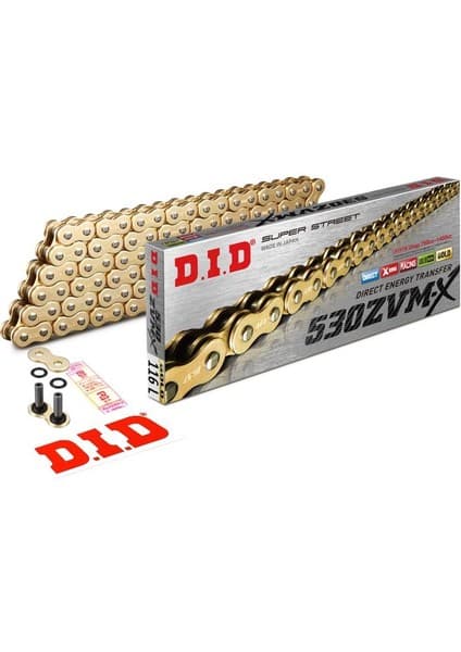 DID 530-116ZVM-X 2006-2010 Kawasaki Zzr 1400 Abs Uyumlu Zincir Zvm-X Xring Gold (Sarı) Renk