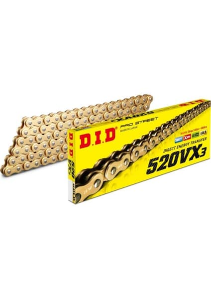 DID Dıd Kawasakı Er6 F 06-15 Yııarı 520 114 Bakla Gold X-Ring Zincir