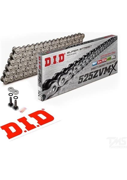 DID 525-112ZVM-X 2011-2015 Kawasaki Ninja ZX-10R Uyumlu Zincir Zvm-X Çelik Renk