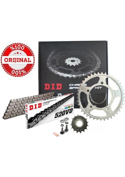 DID Dıd Kawasaki Kx 250F Zincir Dişli Seti (2011-2020) O-Ringli Zincir (Çelik Renk)