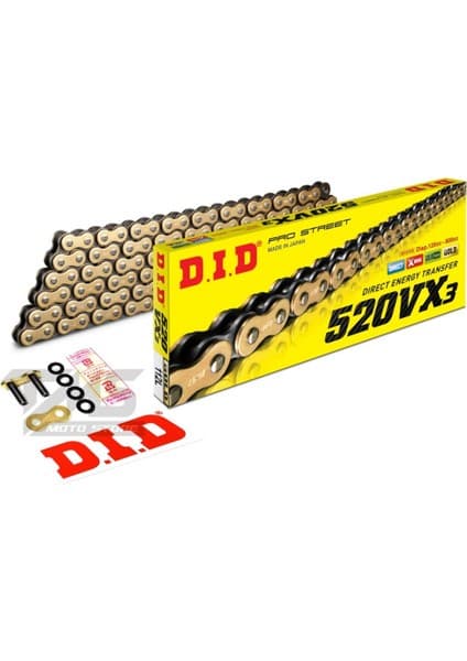 DID Dıd Gold Zincir 520-108L Vx3 X-RING1991-1996 Kawasaki Kle 500